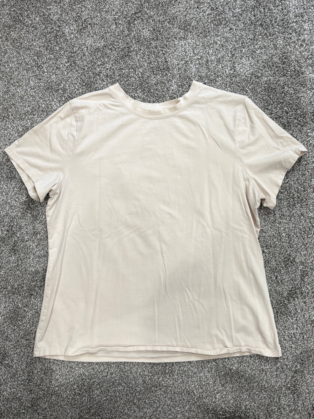 Classic Crewneck Women's Tee in Light Cream (a new day, XL)